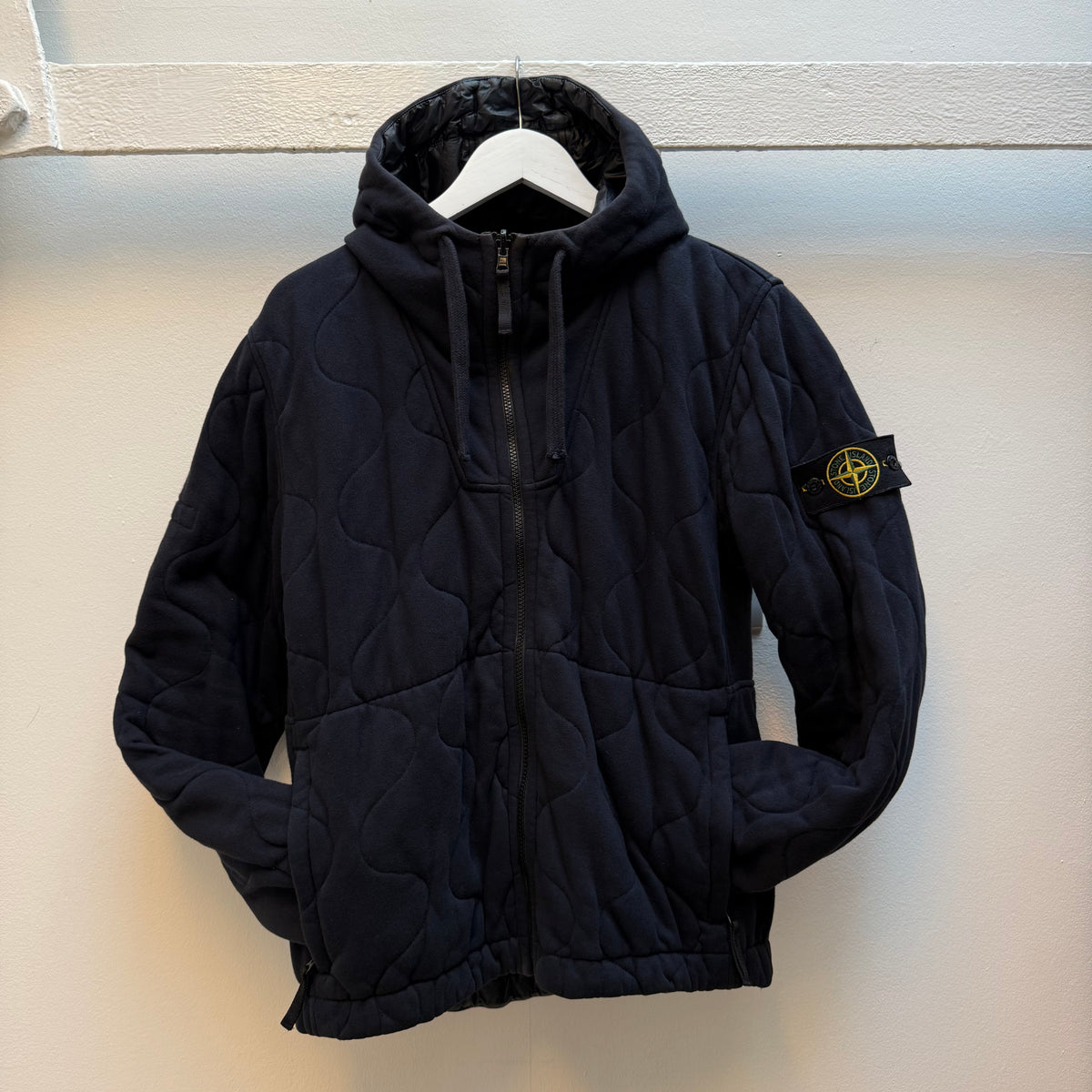 Stone Island 2000s Reversible Quilted Puffer Jacket – Deep Navy Blue