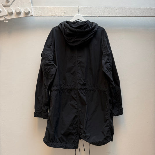 Stone Island Ghost Piece Nylon Smerigliato Parka Jacket – Black