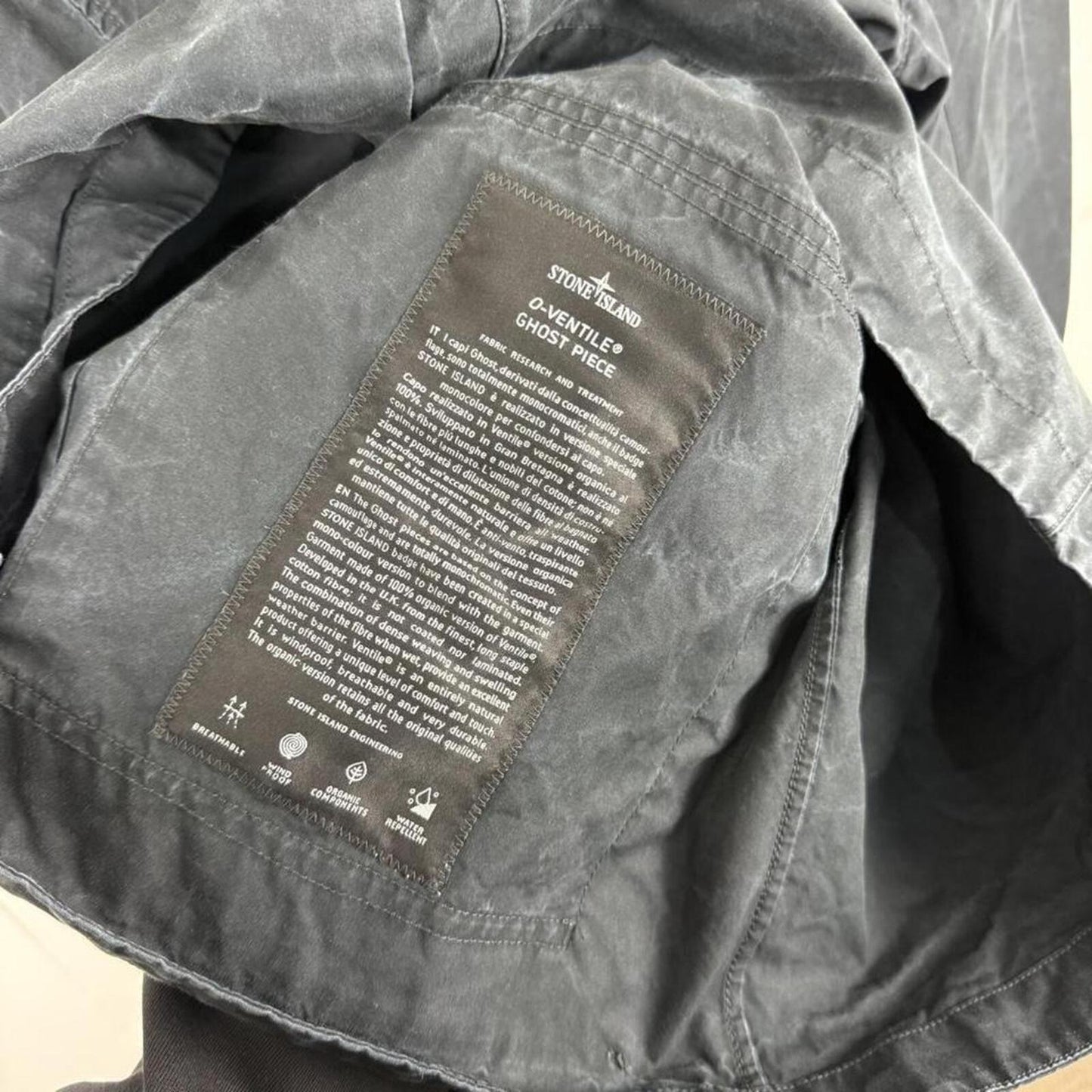 Stone Island Ghost Piece Oventile Jacket Black (L)