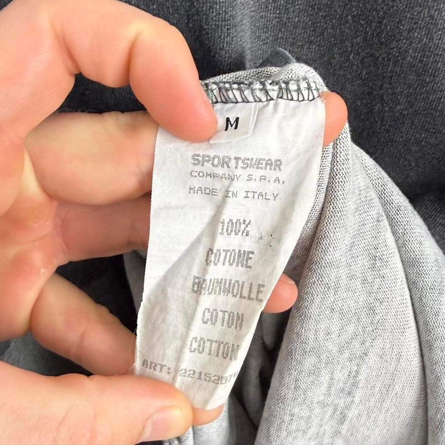 1995 Stone Island Rugby Style Polo Grey (M)