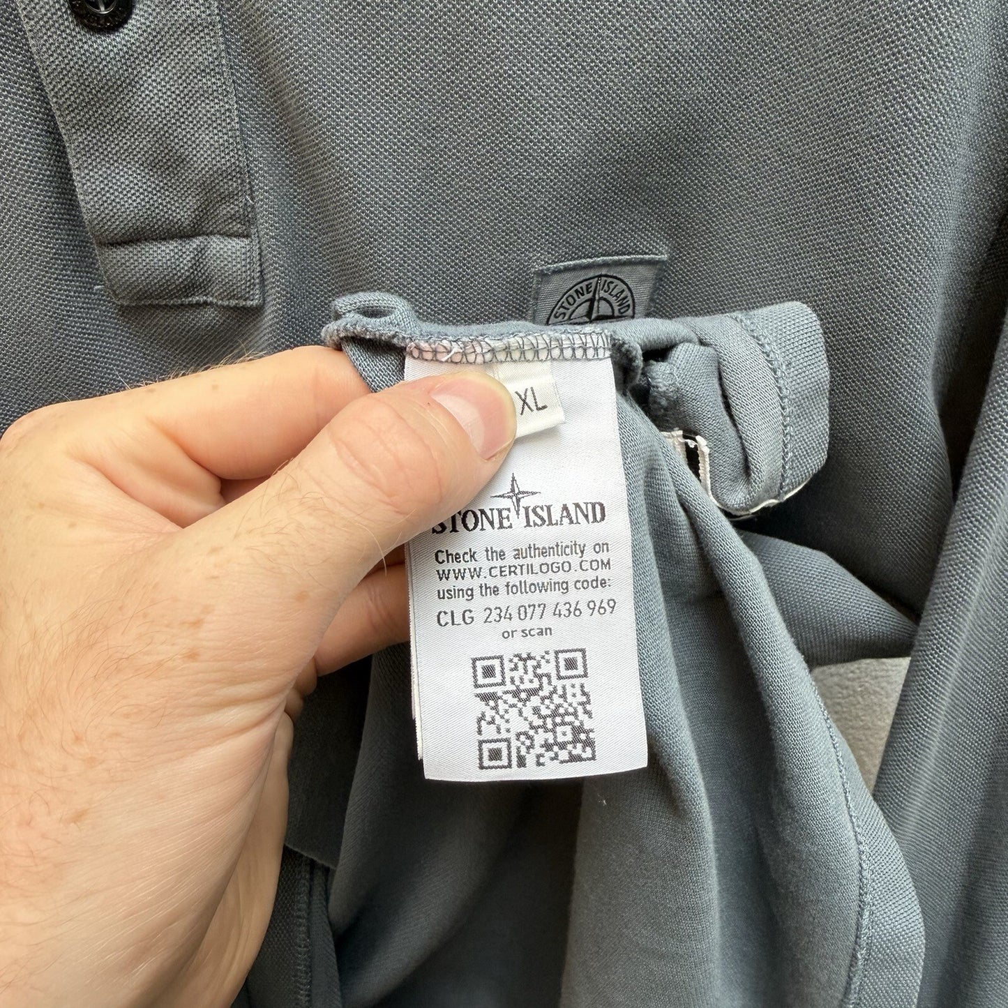 Stone Island Long Sleeve Polo Shirt (XL)