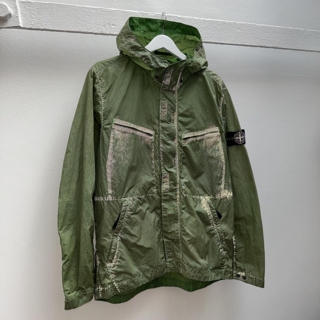 Stone Island Pixel Reflective Jacket Green (L)