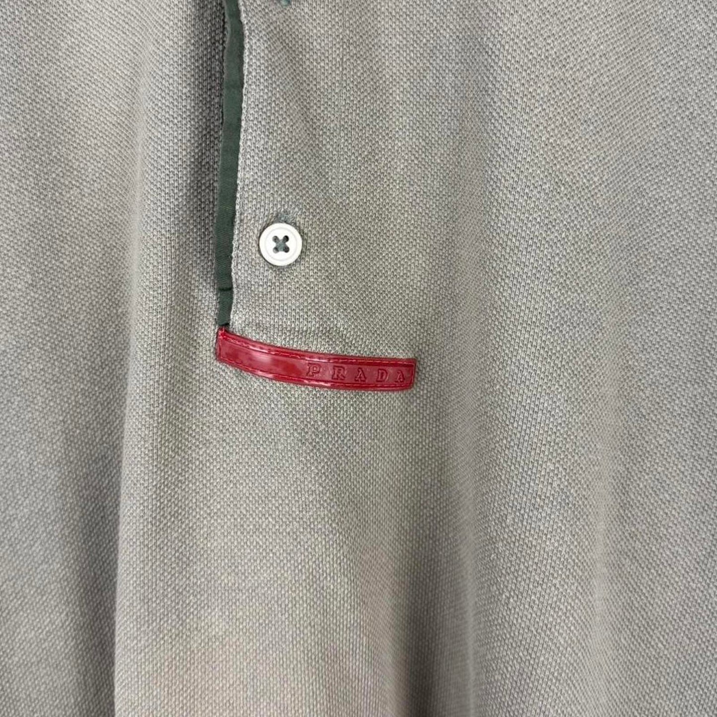 Prada Sport Polo Shirt Khaki Green (S/M)