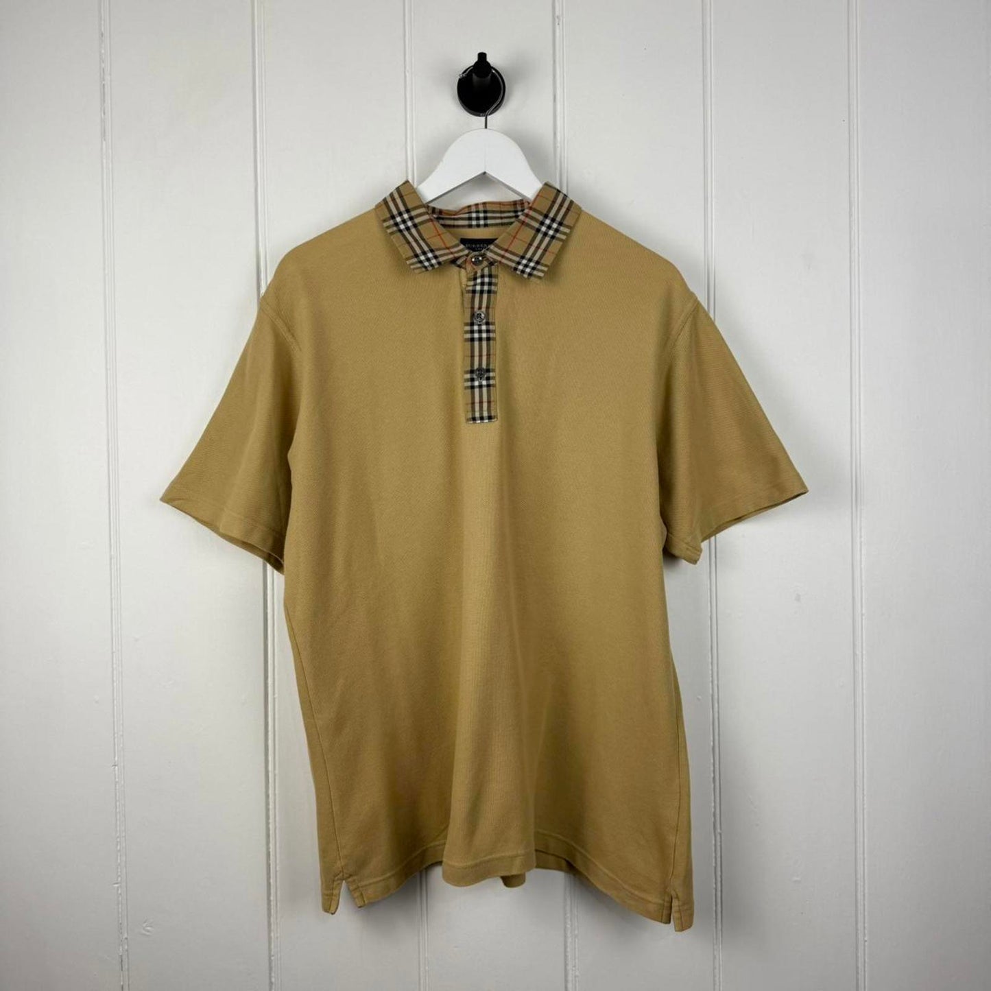 Burberry Golf Nova Check Collar Polo Beige (M)
