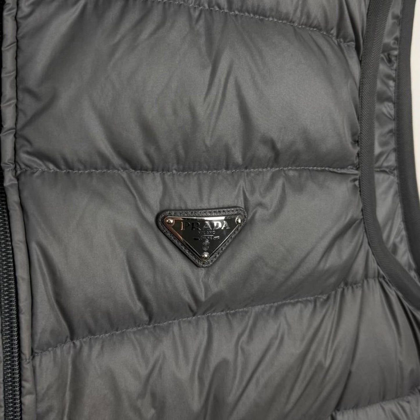 Prada Down Puffer Vest Grey (M)