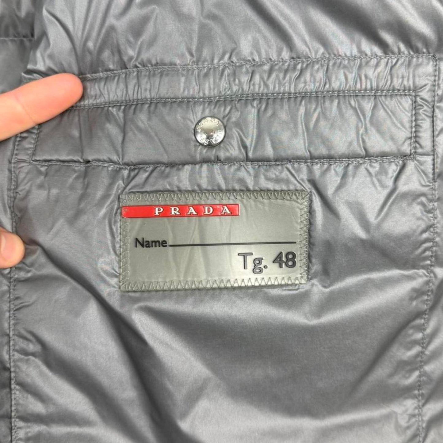 Prada Down Puffer Vest Grey (M)