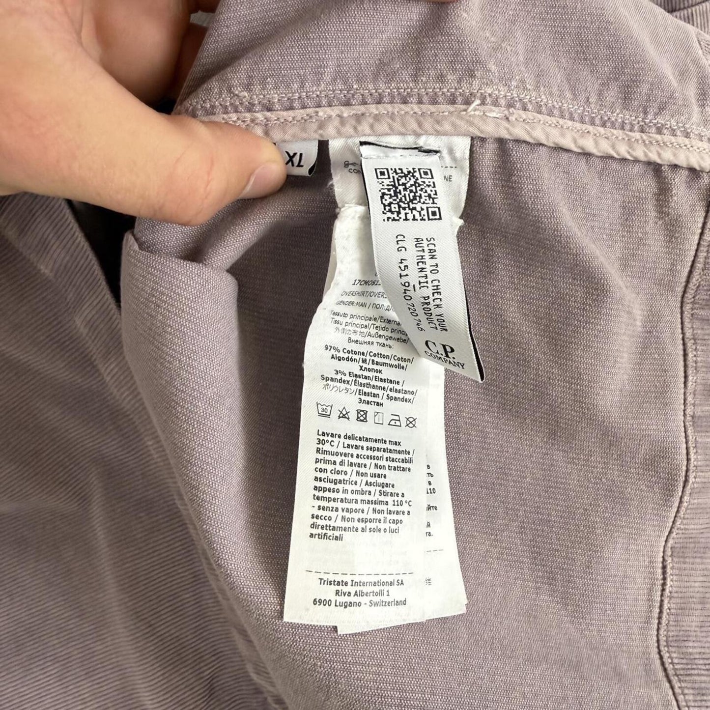 C.P. Company Corduroy Overshirt Lilac (XL)