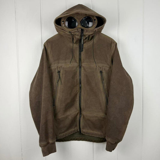 CP Company Re Colour Soft Shell Goggle Jacket in Brown (L)