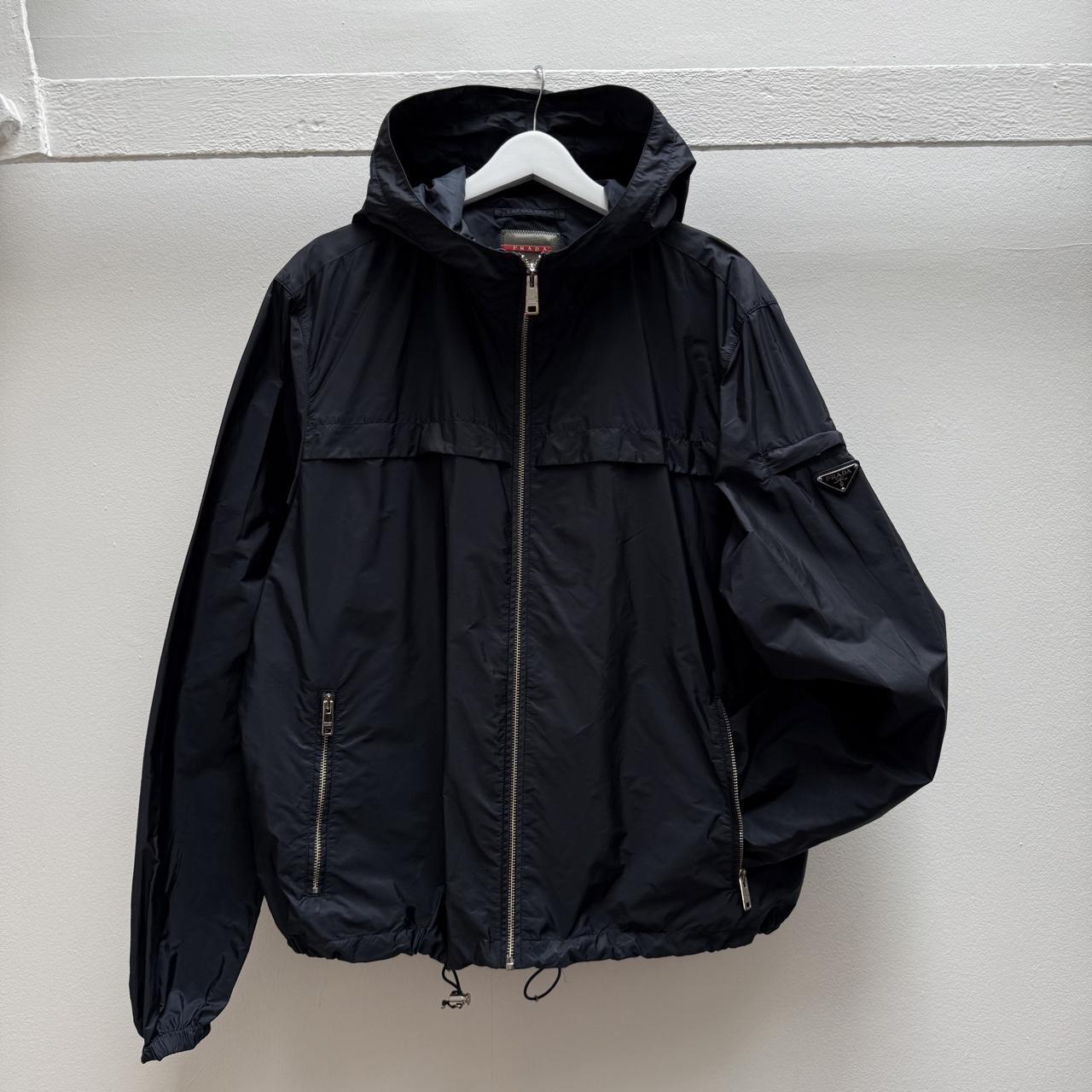 Prada Nylon Windbreaker Jacket in Navy (XL)