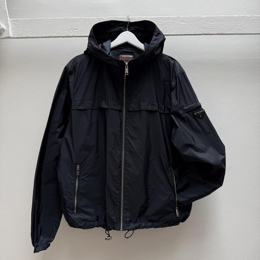 Prada Nylon Windbreaker Jacket in Navy (XL)