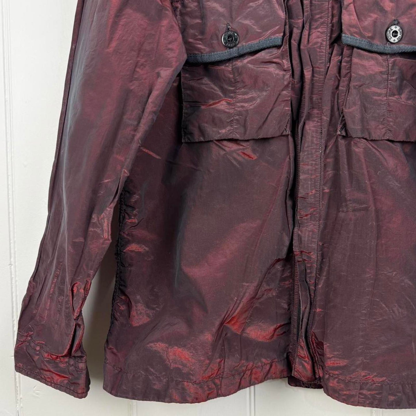 Stone Island Weft Jacket Pearlescent Burgundy (XXL)