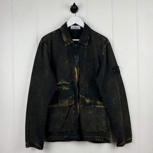 Stone Island Off-Dye OVD Garment-Dyed Field Jacket Black/Antique (L)