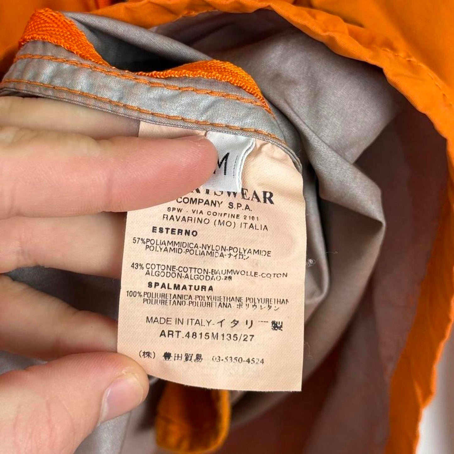 2000's Stone Island Hooded Jacket Orange (M)