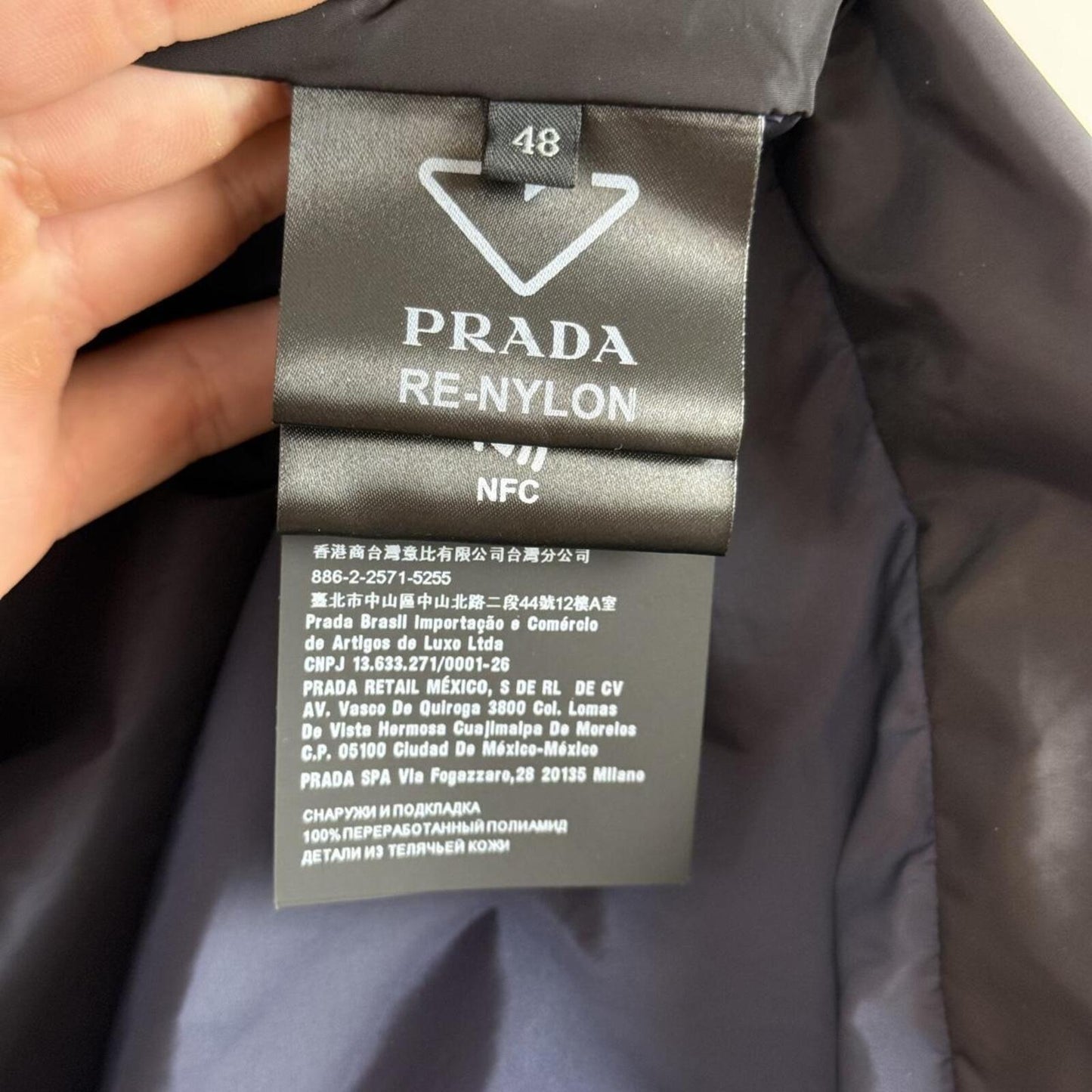Prada Re-Nylon Hooded Jacket Navy (M/L)