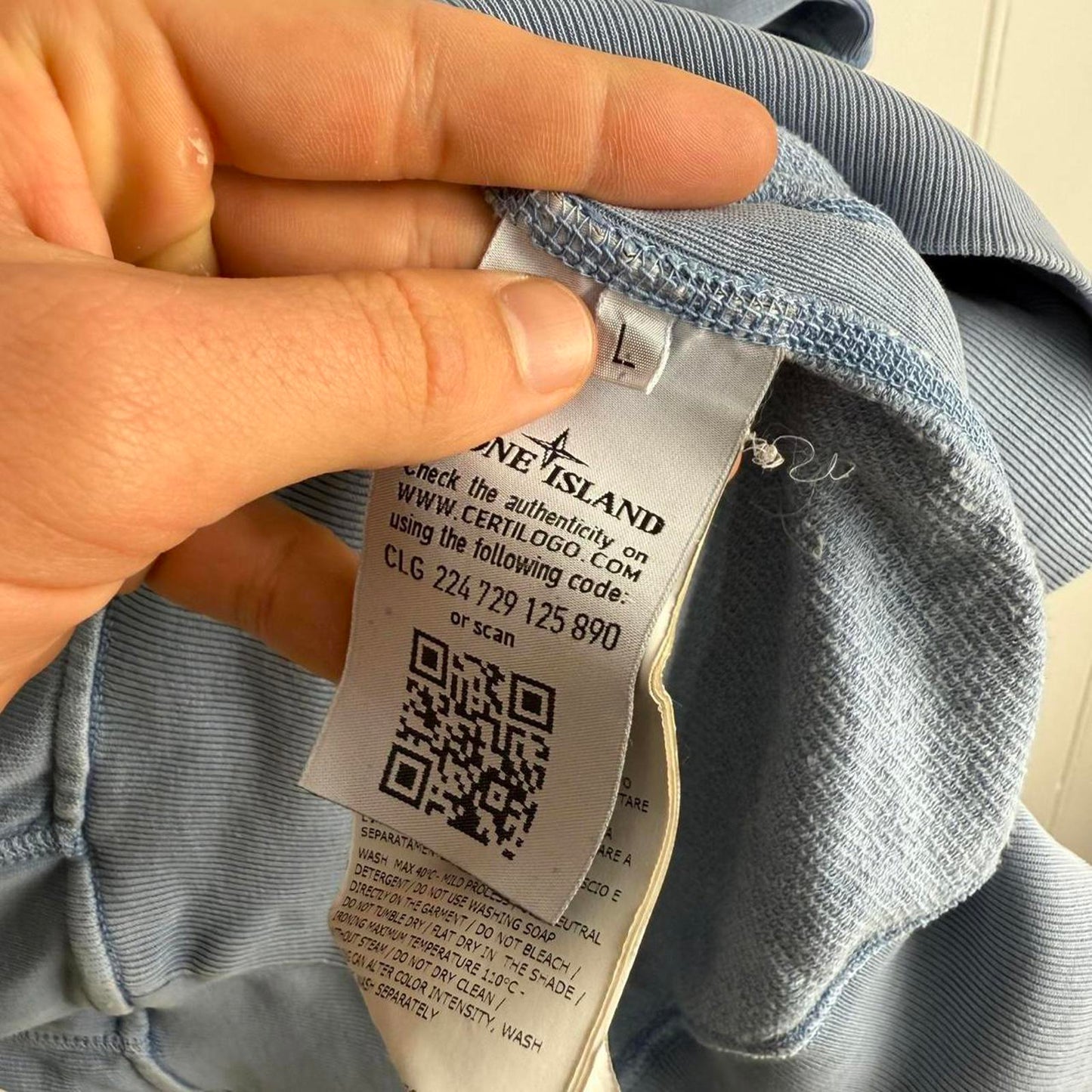 Stone Island “Upside-Down Logo” Sweatshirt (L)