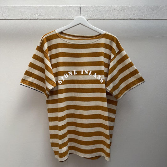 1989 Stone Island Reflective Logo T-shirt in yellow (M)