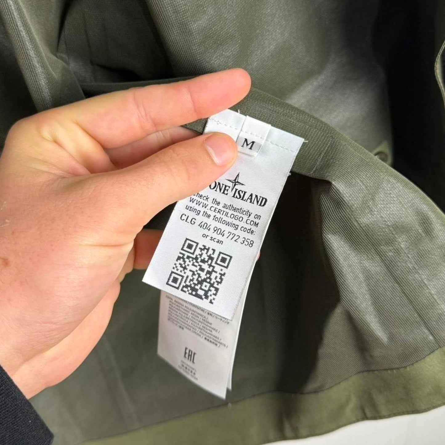 Stone Island Tank Shield Ghost Jacket in Khaki (M)