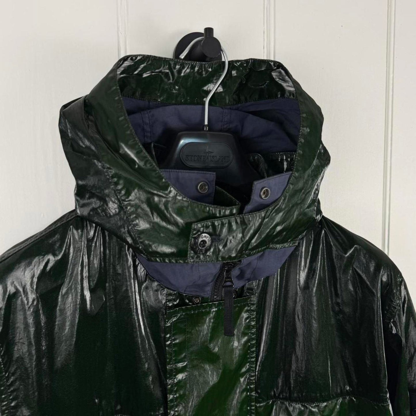 Stone Island Mussola Prismatica Jacket Deep Gloss Green (L)
