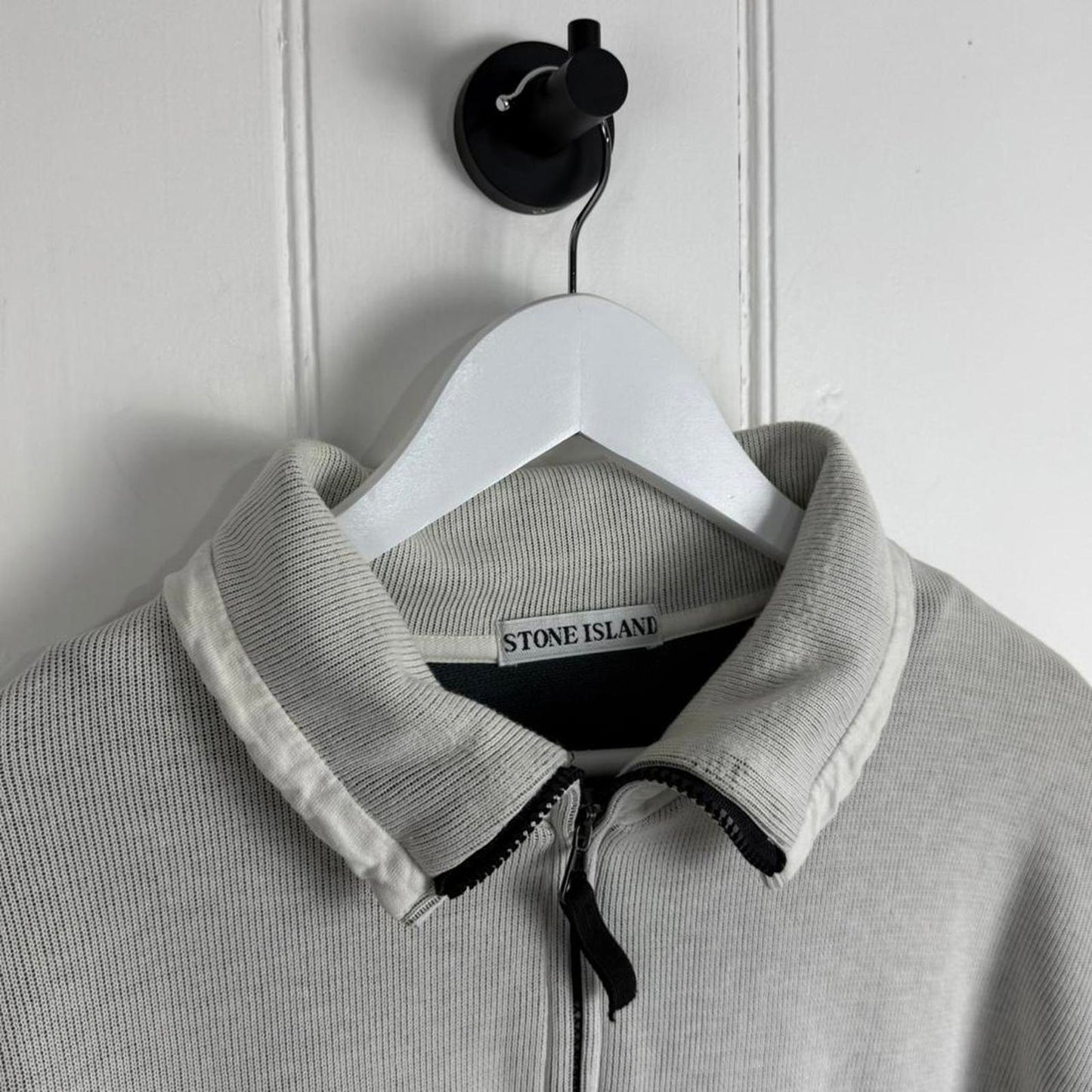 Stone Island Quarter Zip Knit Sweatshirt (XXL)
