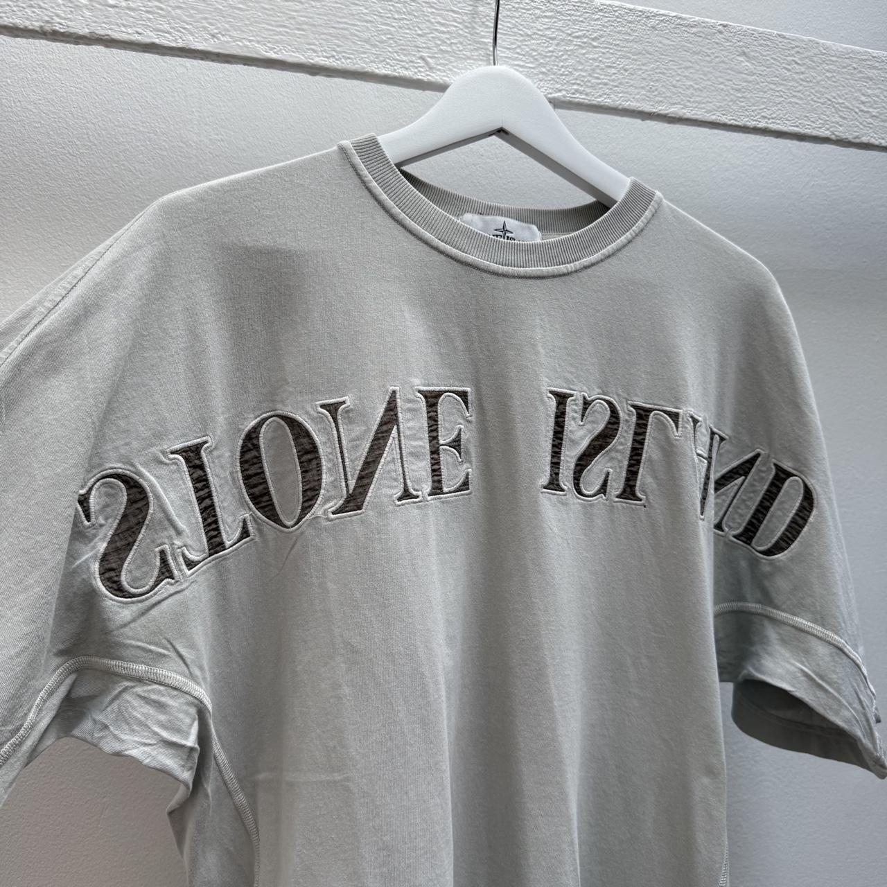 Stone Island Logo T-shirt in light grey (S)