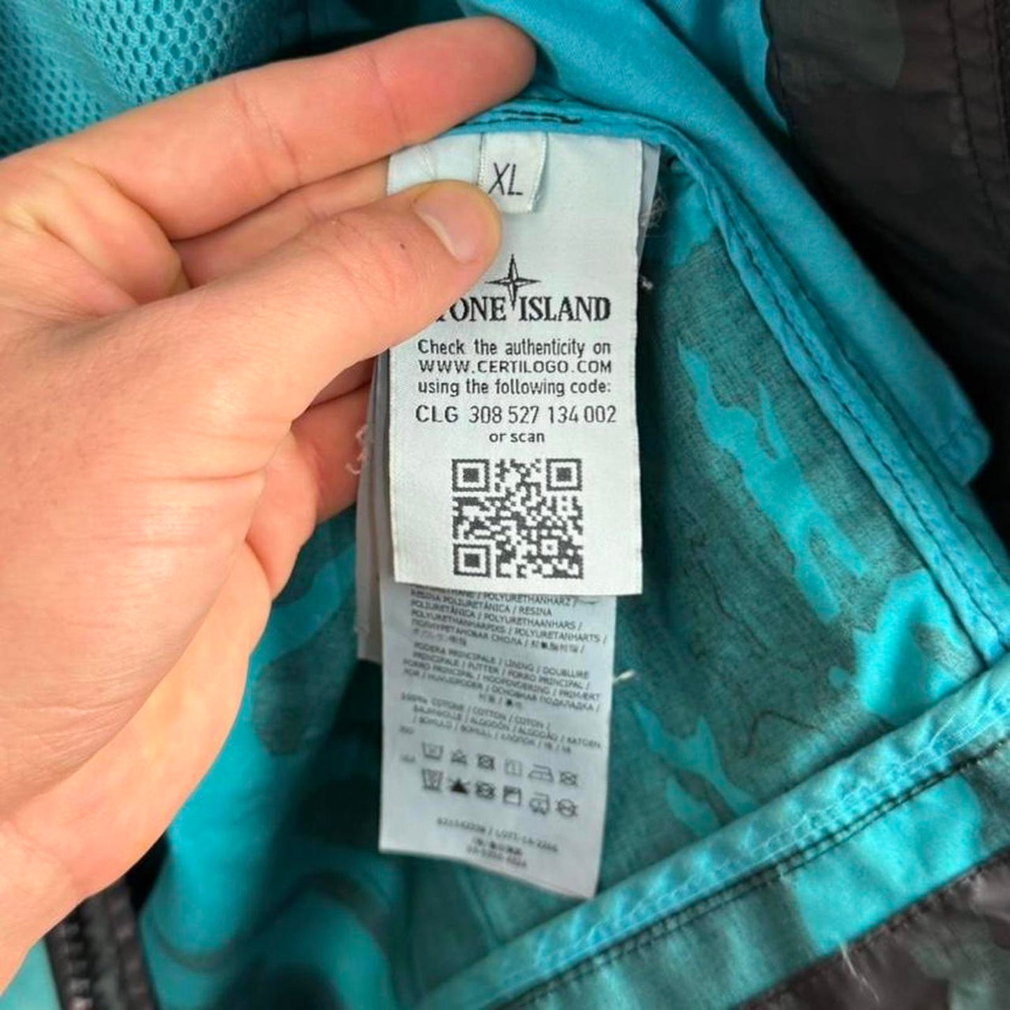 Stone Island Raso Gommato ‘Reverse Colour Process’ Jacket (XL)