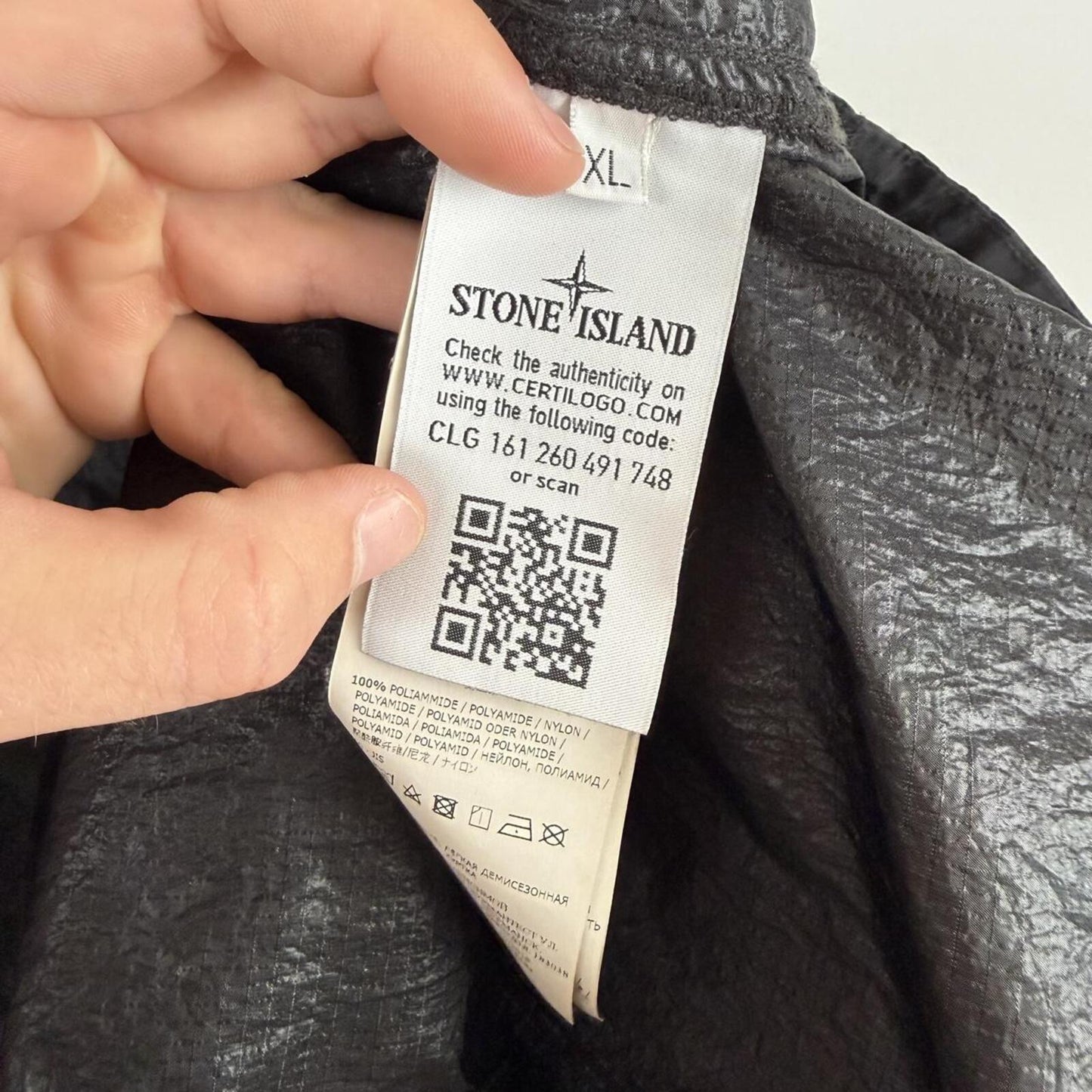 Stone Island Nylon Ripstop Overshirt Black (XL)