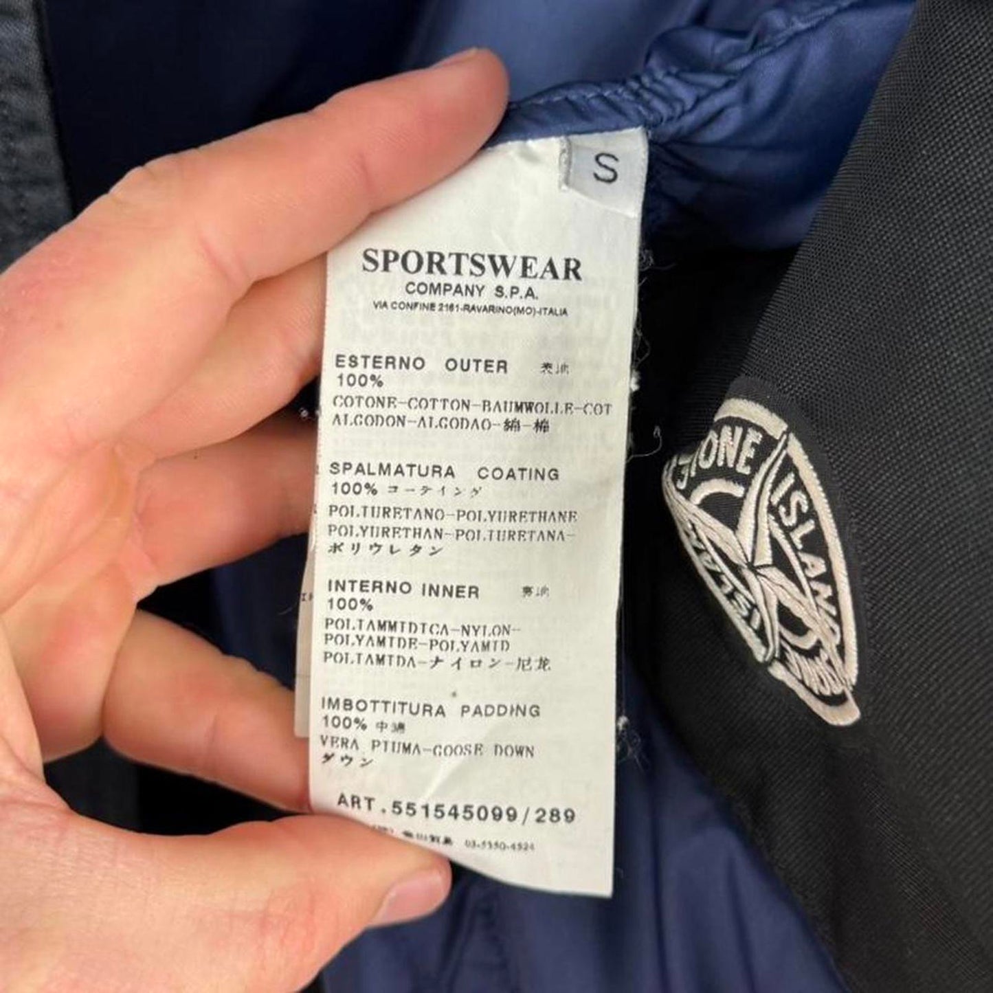 Stone Island Ice Jacket Navy Thermochromatic (S)