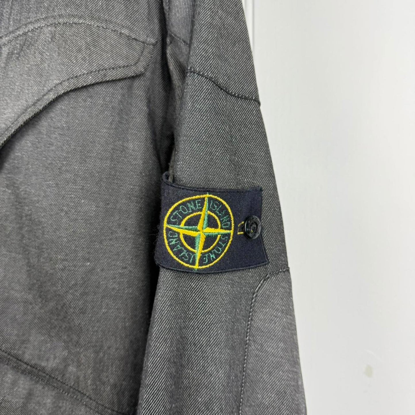 Stone Island Cotton-Nylon Tela Hooded Jacket – Charcoal Grey (M)