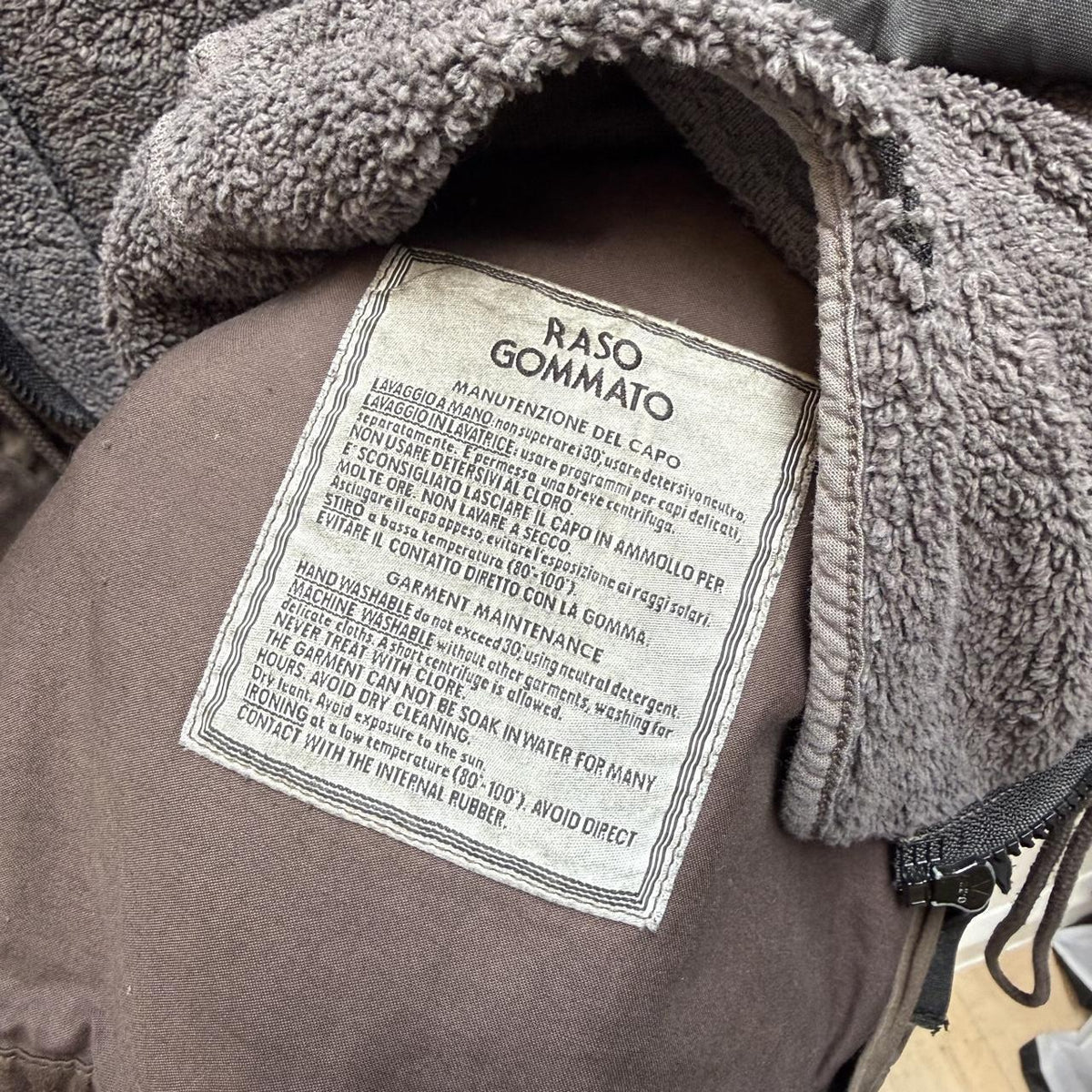 1990s Stone Island Raso Gommato Dutch Rope Jacket – Brown (XL)