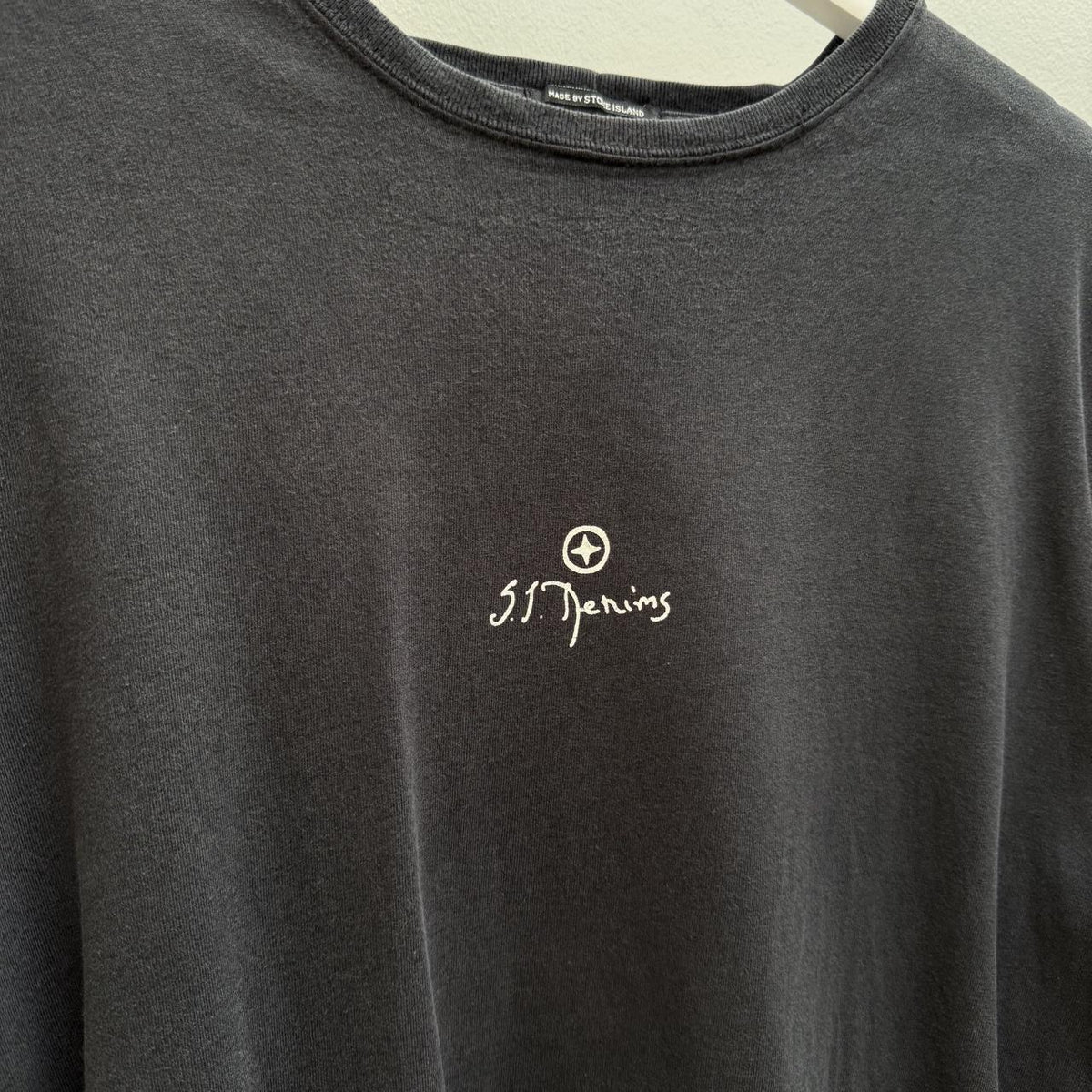 Stone Island Denims Vintage 2000s Logo T-Shirt – Washed Black (L)