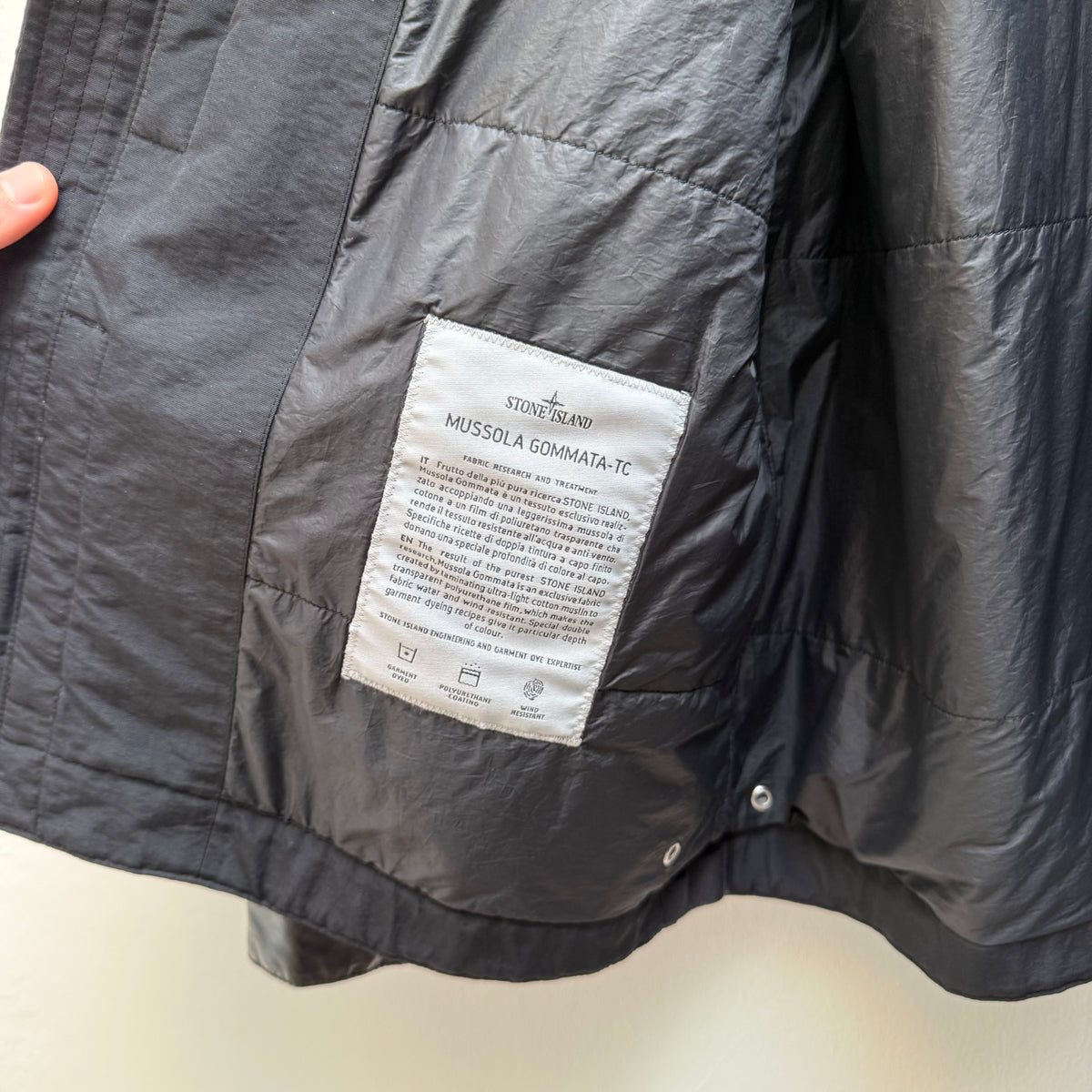 Stone Island Mussola Gommata-TC Jacket – Black (M)
