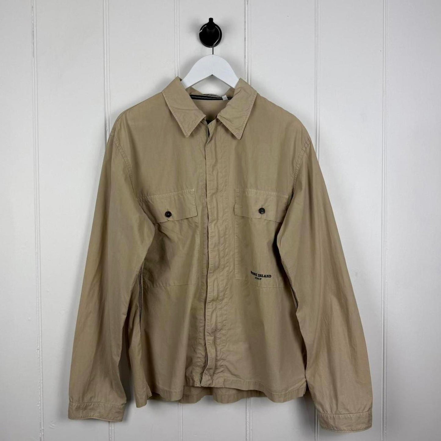 Stone Island Lightweight Cotton Overshirt Beige (XL)