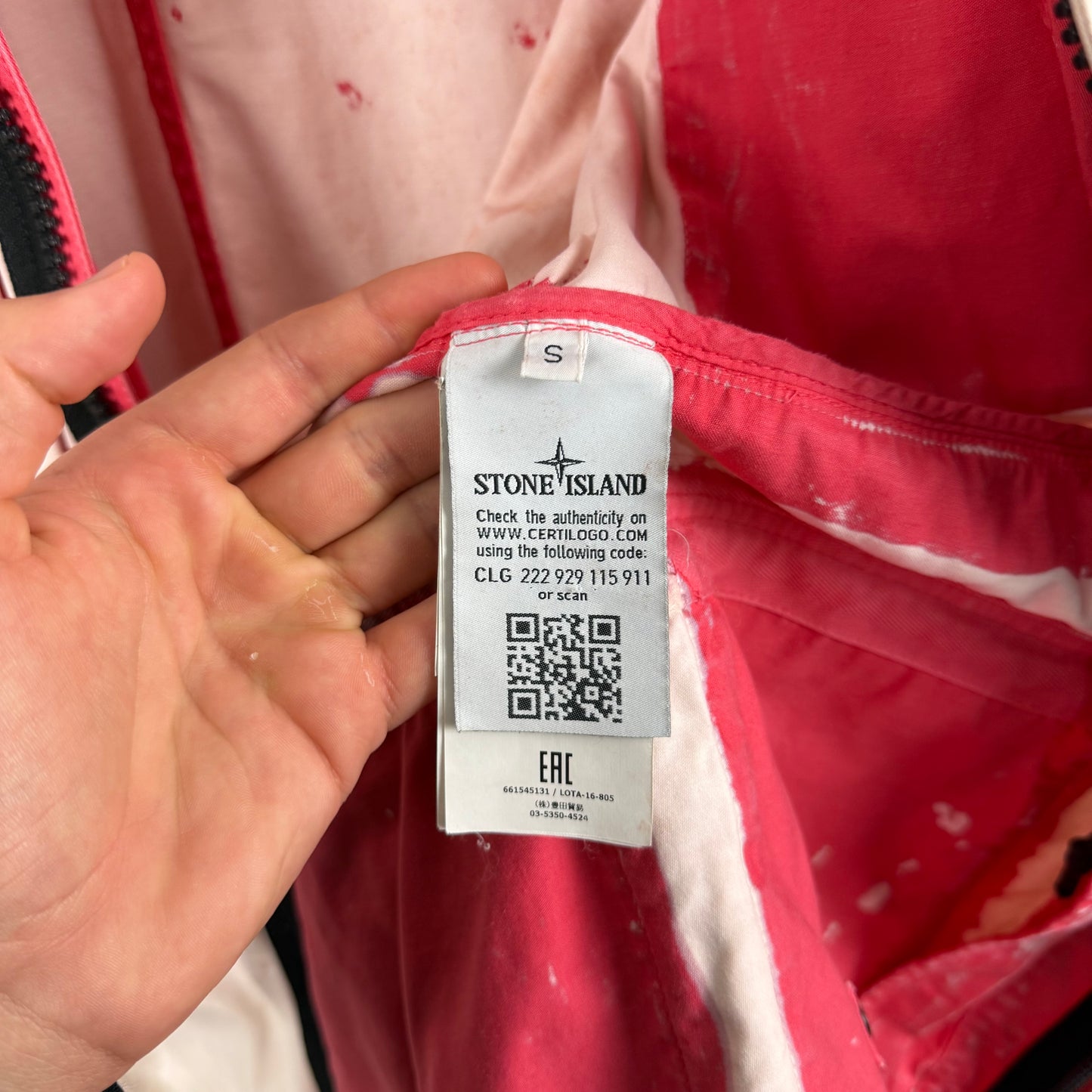 Stone Island Hand Corrosion Raso Jacket (S)