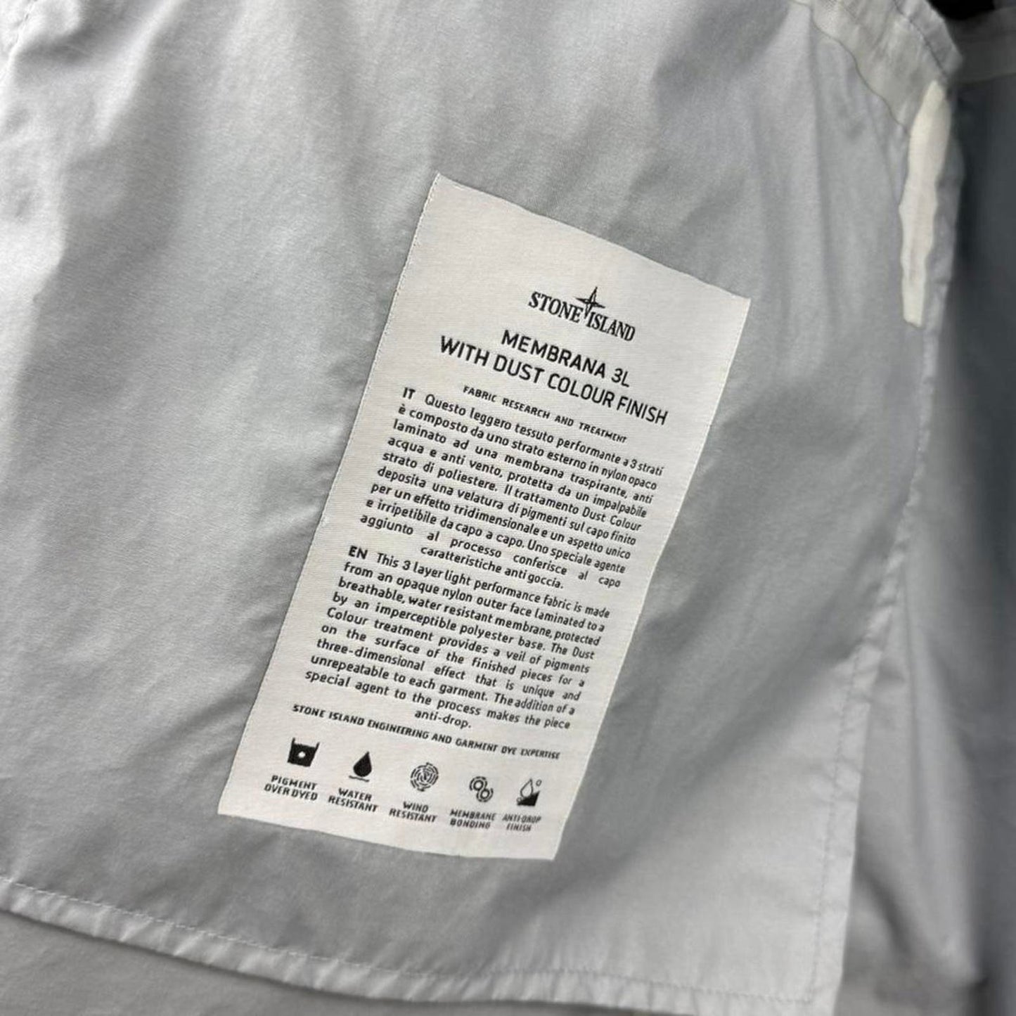 Stone Island Membrana 3L Dust Colour Finish Jacket (XL)