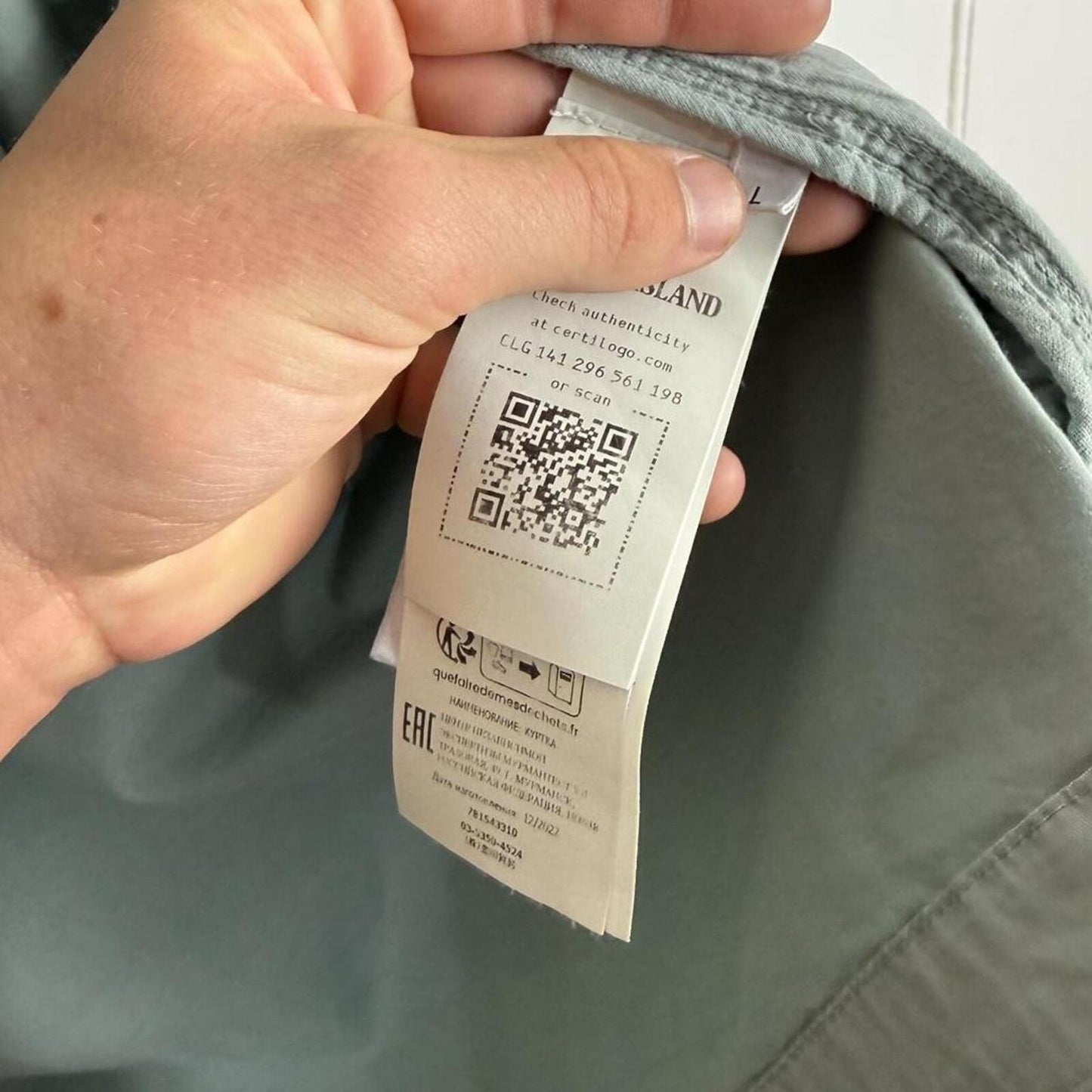 Stone Island Supima Cotton Twill Stretch-TC Jacket Sage Green (L)