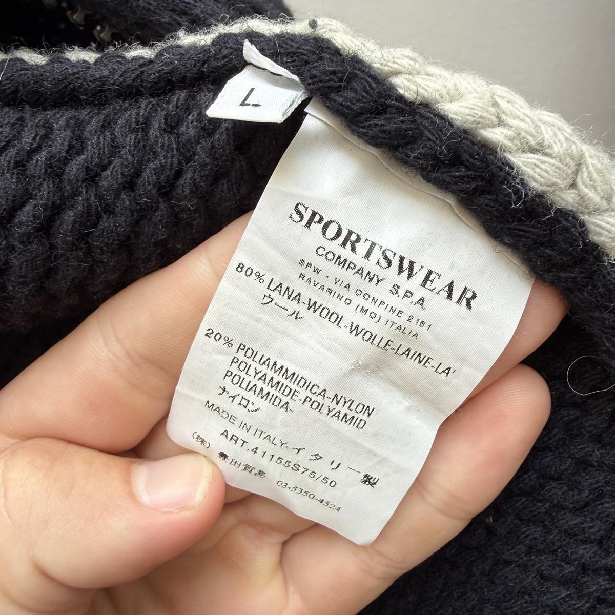 Stone Island Vintage Early 2000s Hooded Zip Knit Cardigan (L)