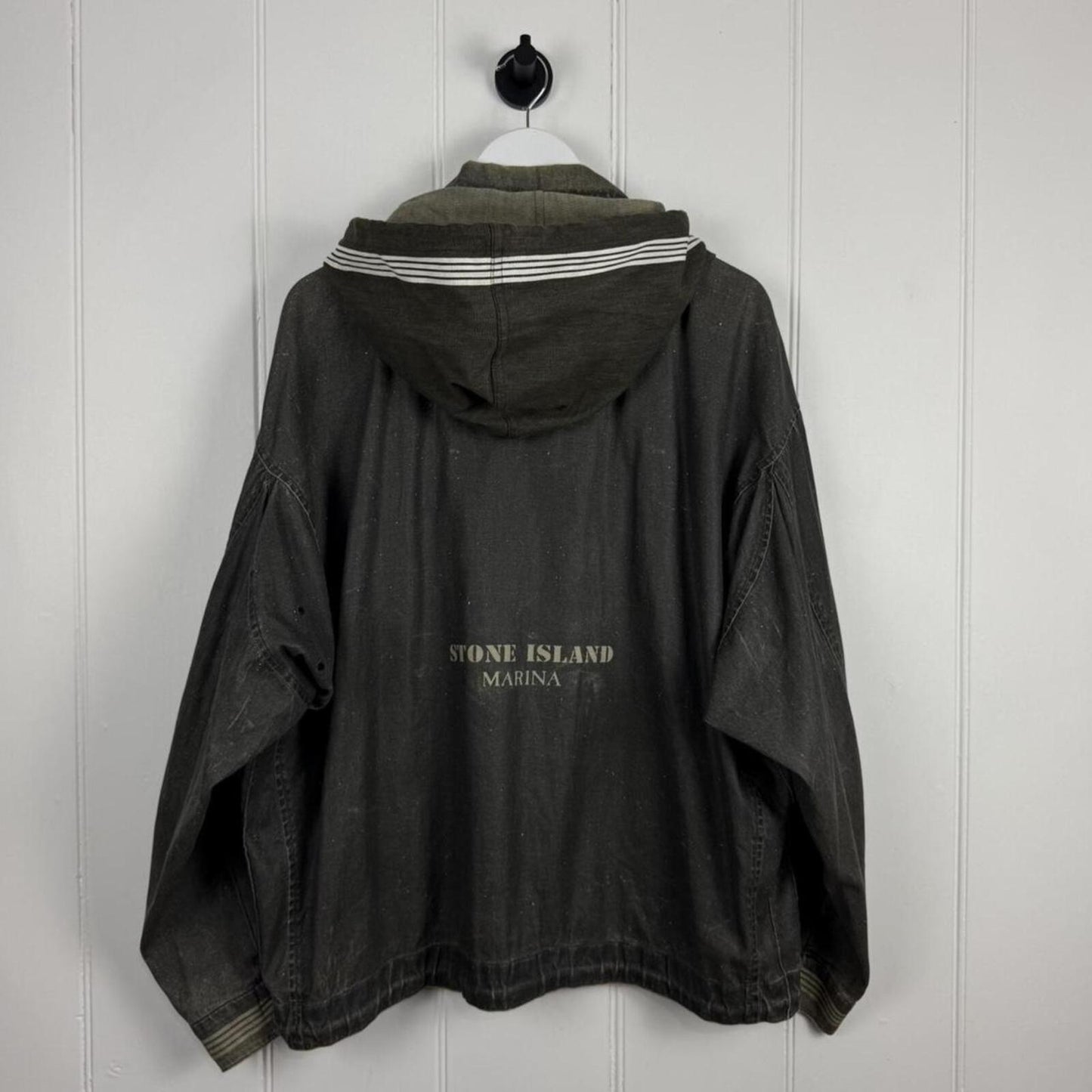 1980's Stone Island Marina Sailcloth Jacket Khaki (M)