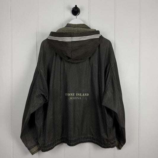 1980's Stone Island Marina Sailcloth Jacket Khaki (M)