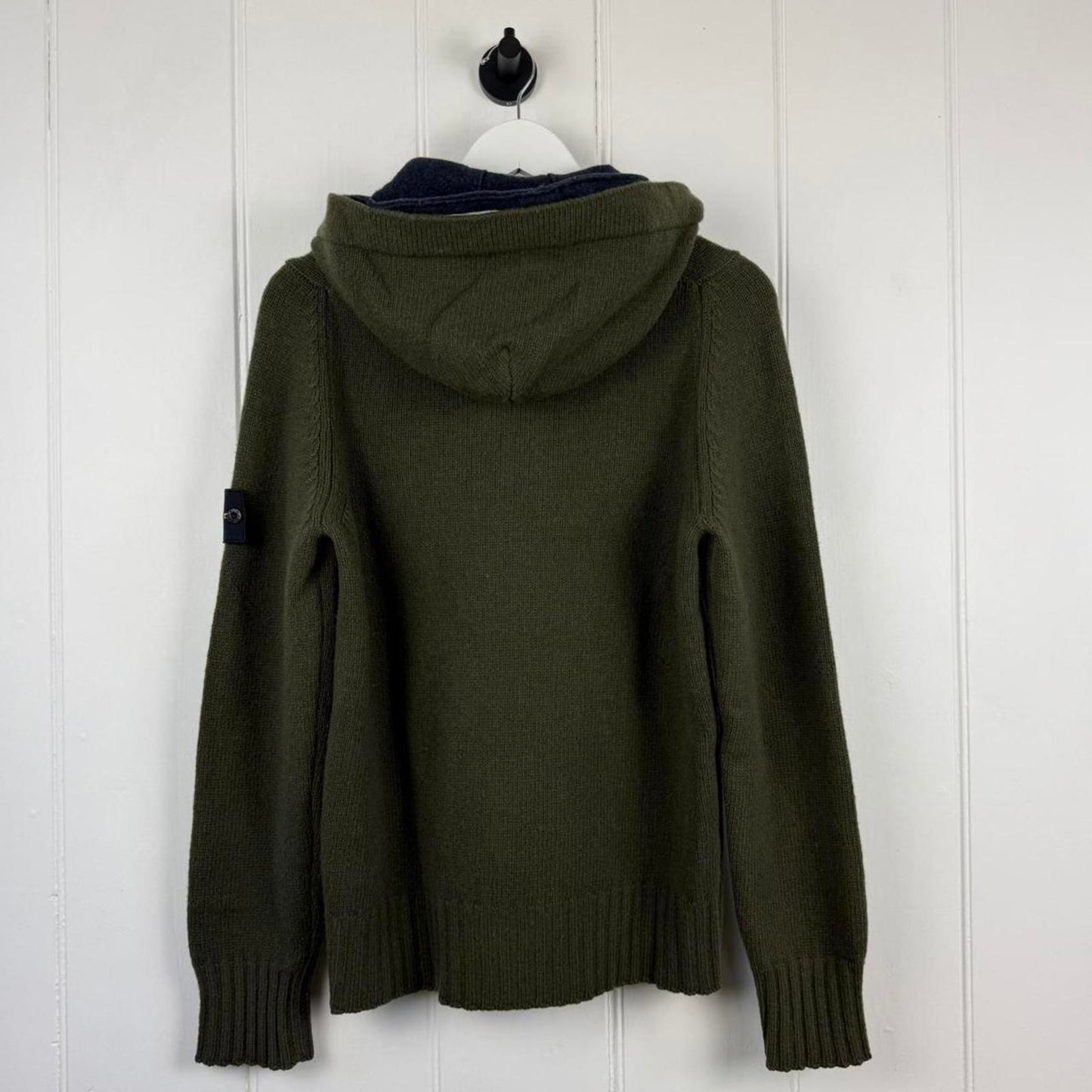 Stone Island Wool Hooded Knit Olive (M)
