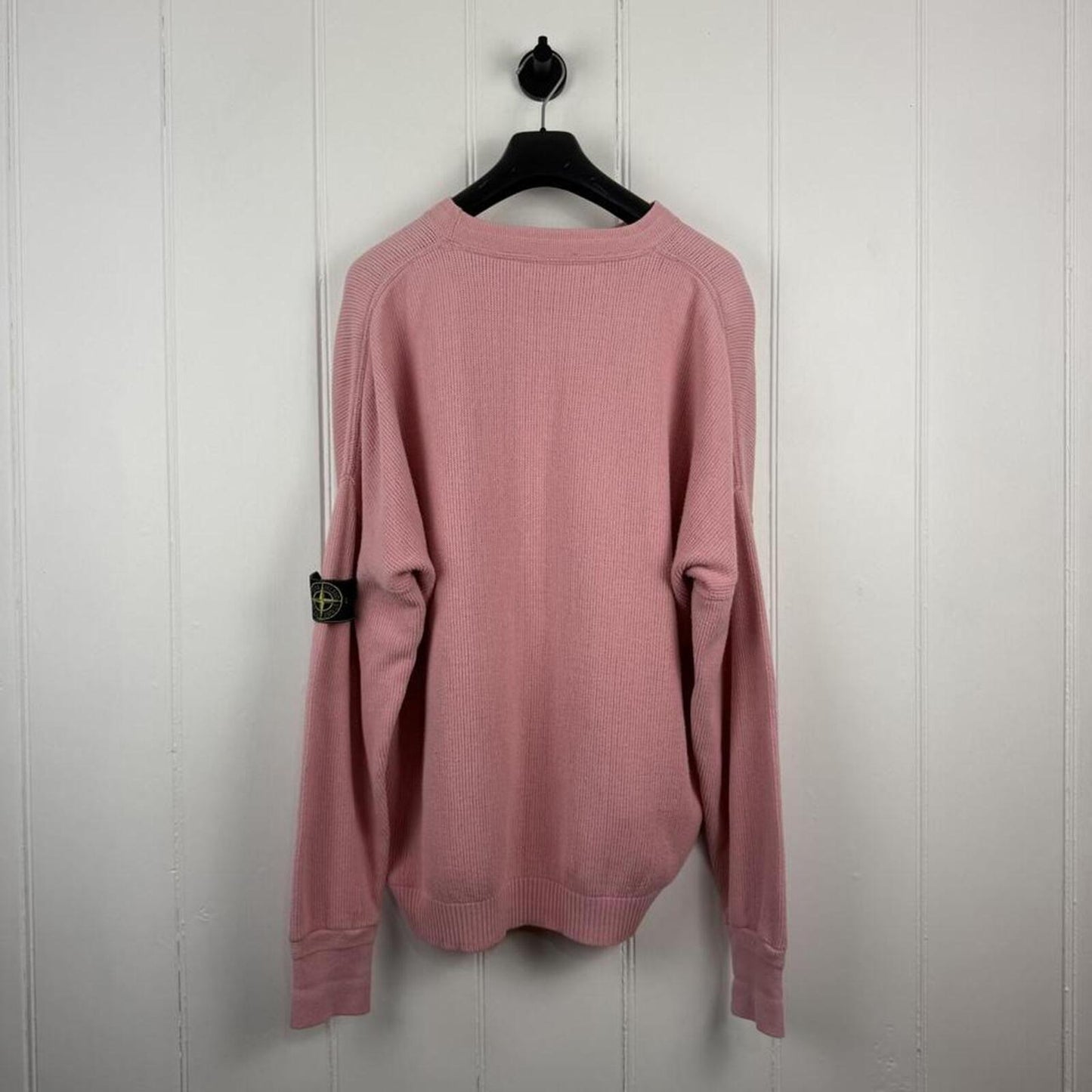 1980s Stone Island Cotton Knit Jumper Pink (L/XL)