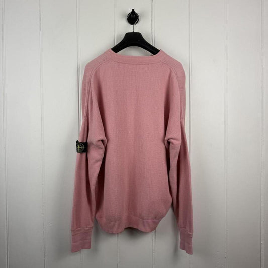 1980s Stone Island Cotton Knit Jumper Pink (L/XL)