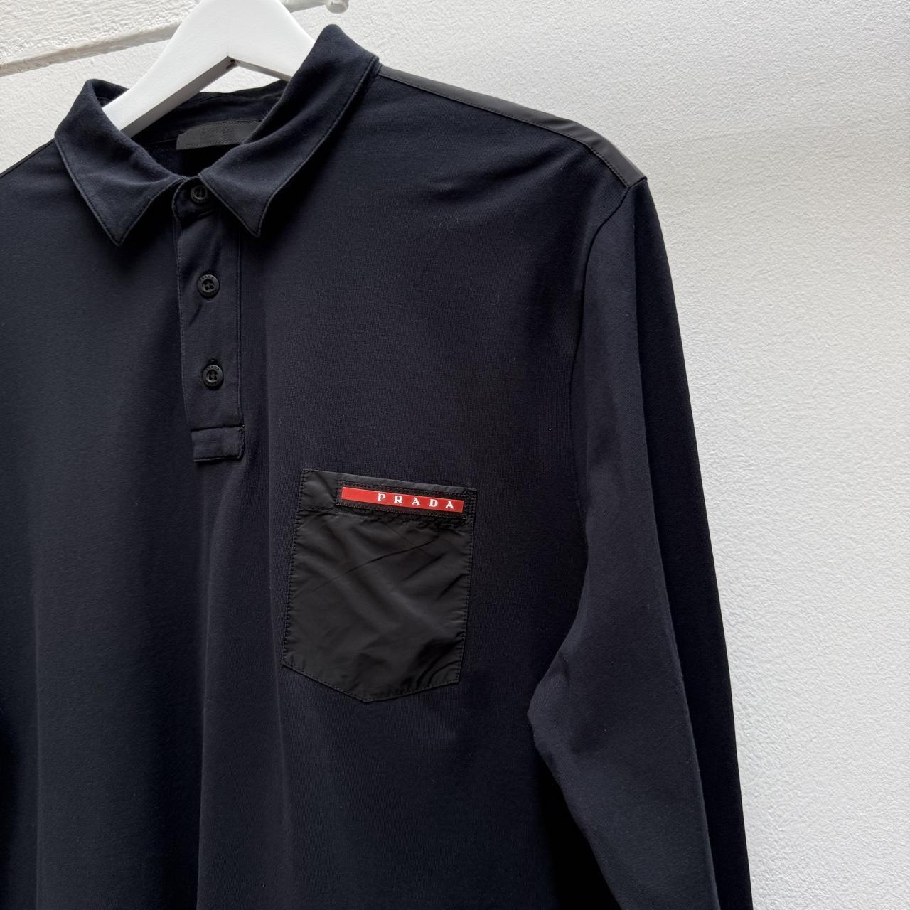 Prada Sport Logo Polo Shirt L/S (L/XL)