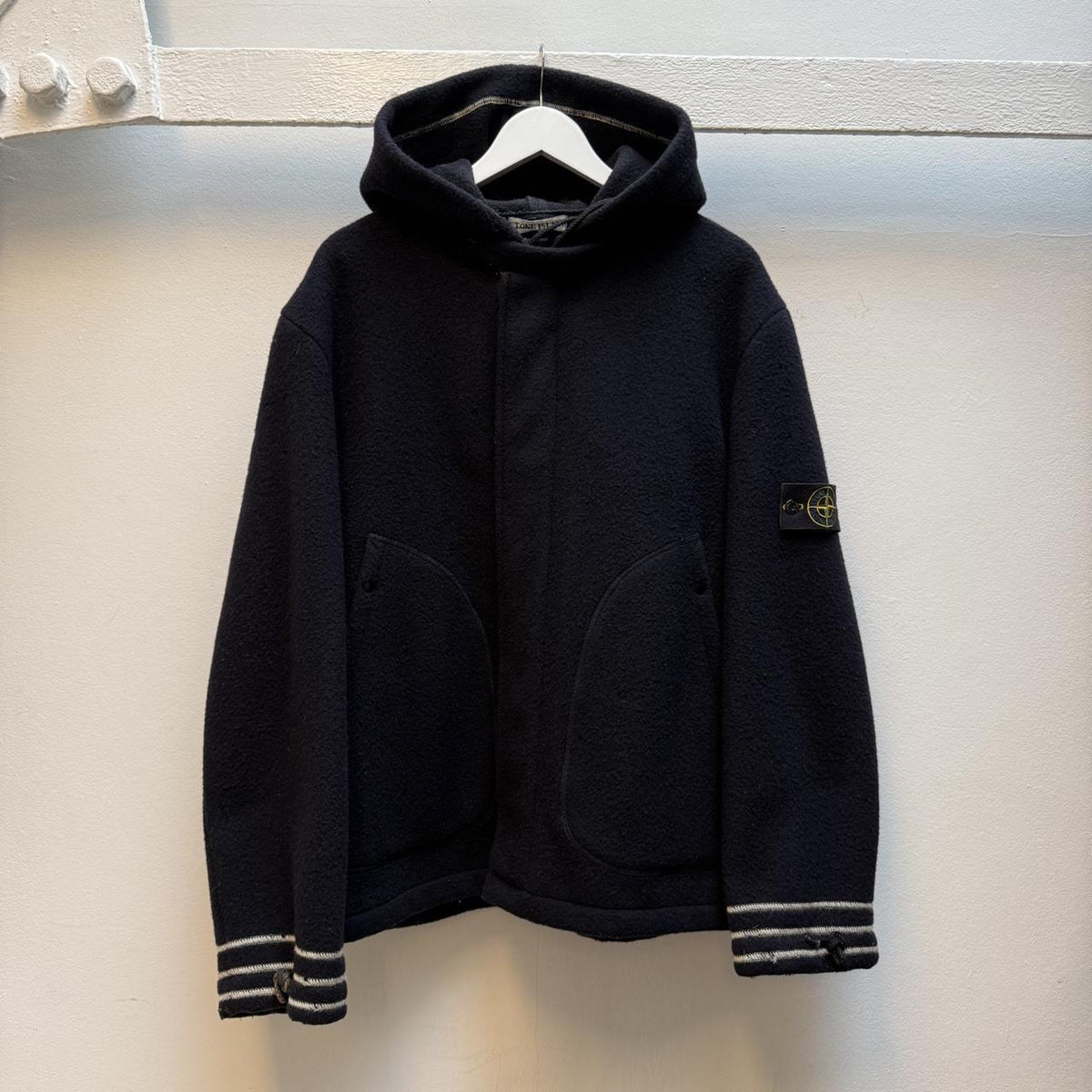 2000s Stone Island Wool Duffle Coat – Navy (L)