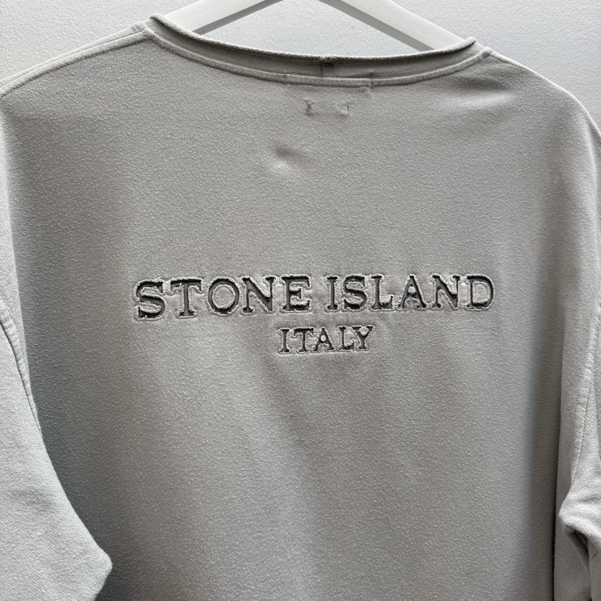 Stone Island Vintage Early 2000s Embroidered Spellout Sweatshirt (XL)