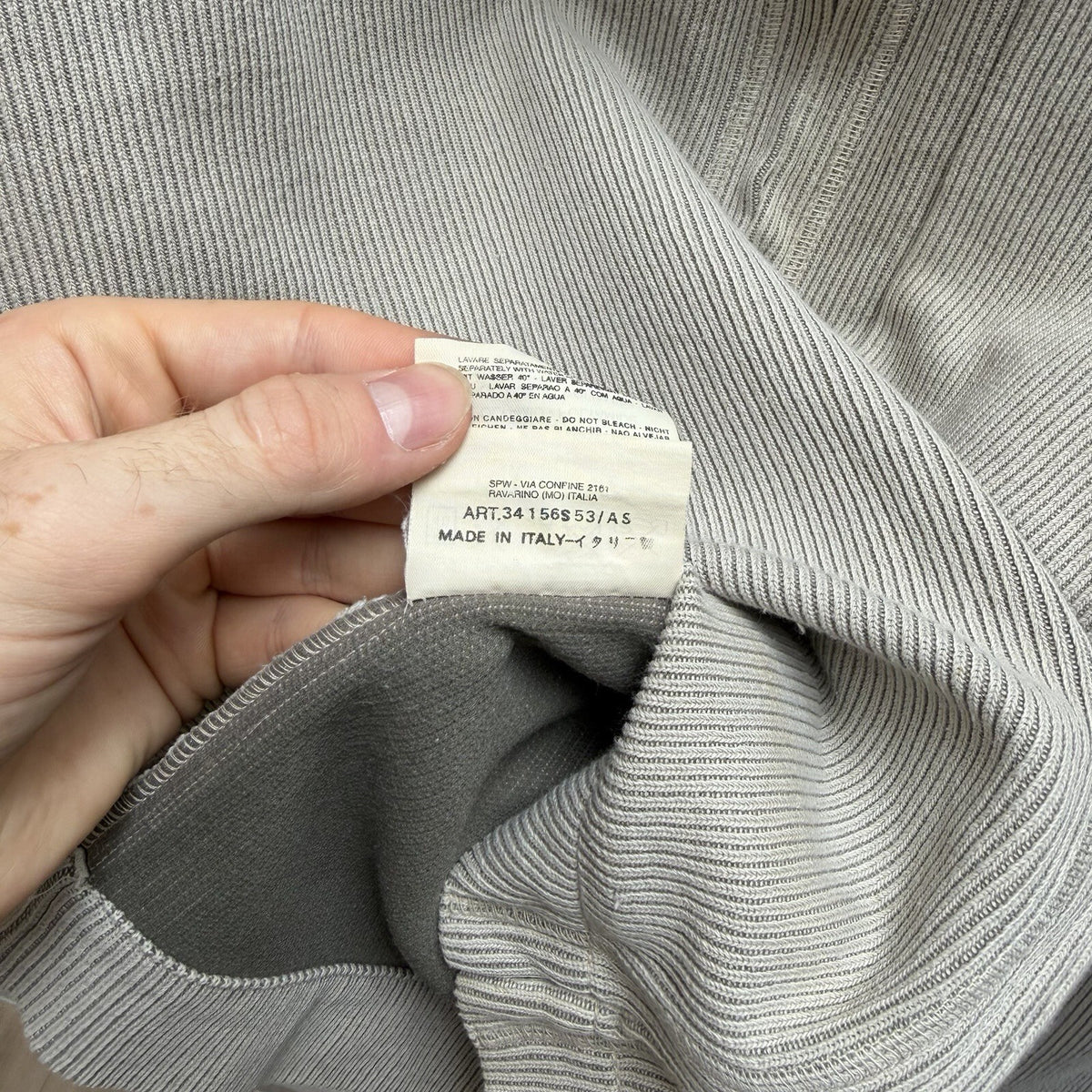90’s Stone Island Full Zip Ribbed Jumper (XL)