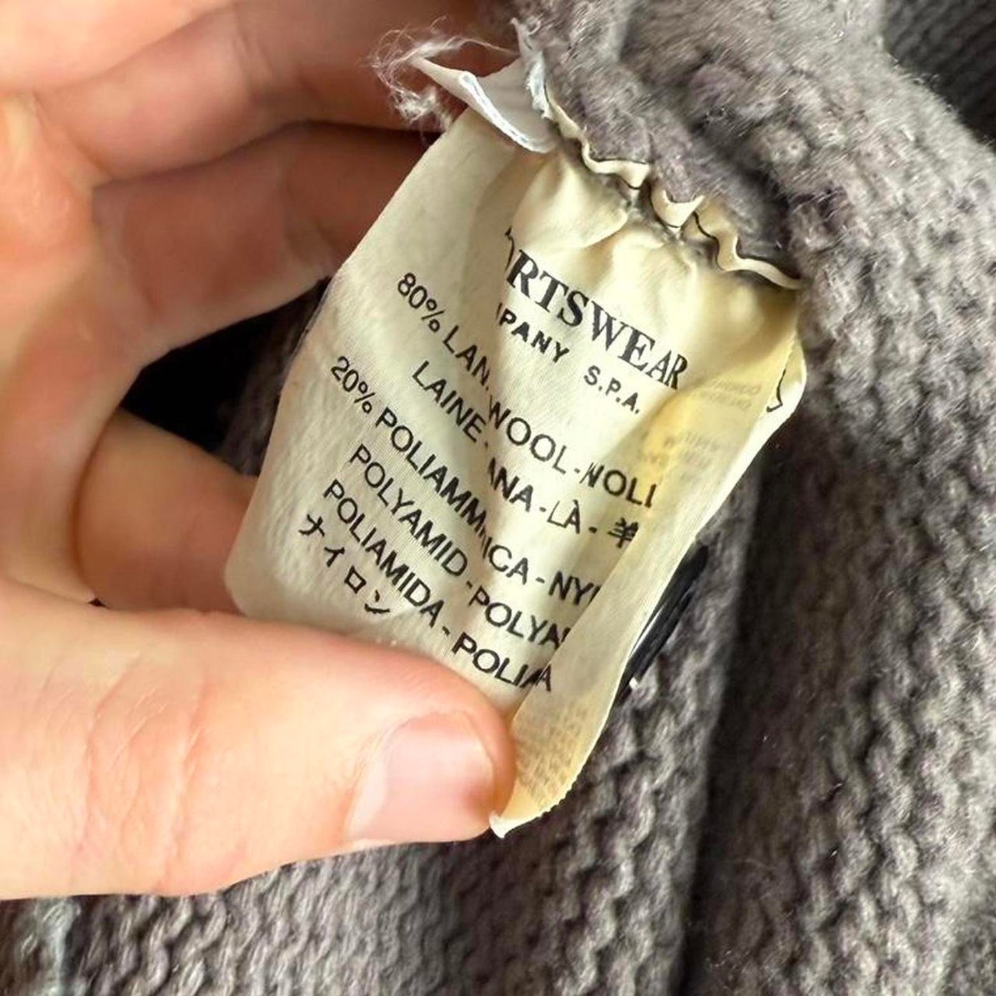 Stone Island 2001 Button Neck Wool Knit (XL)