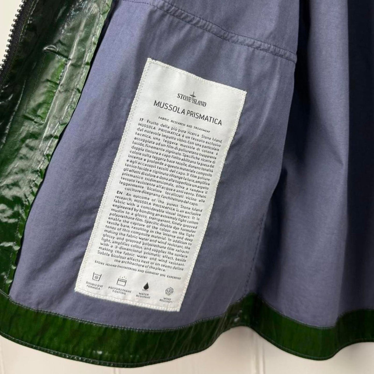 Stone Island Mussola Prismatica Jacket Deep Gloss Green (L)