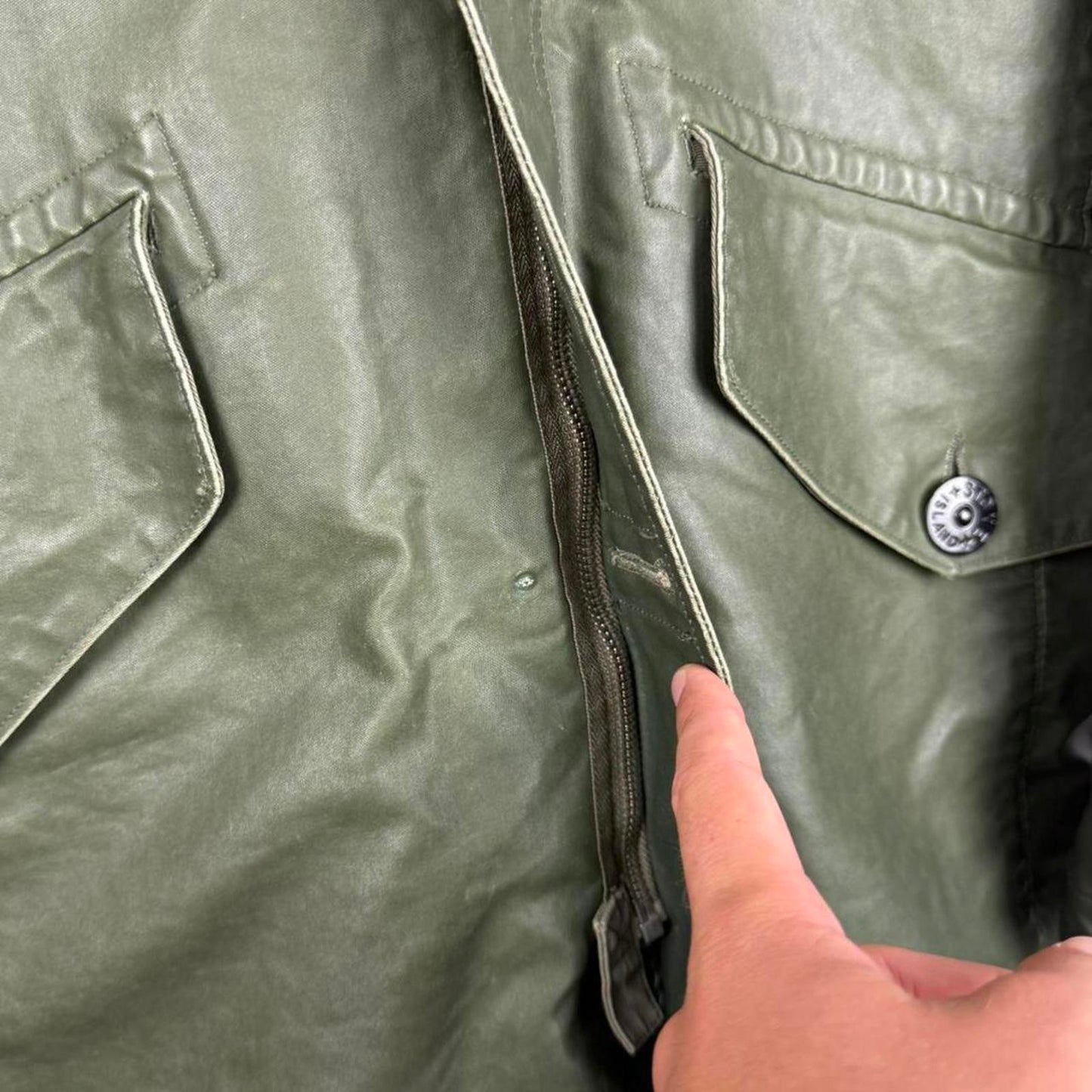 Stone Island 2009 Dutch Rope Waxed Ice Parka Jacket (L)
