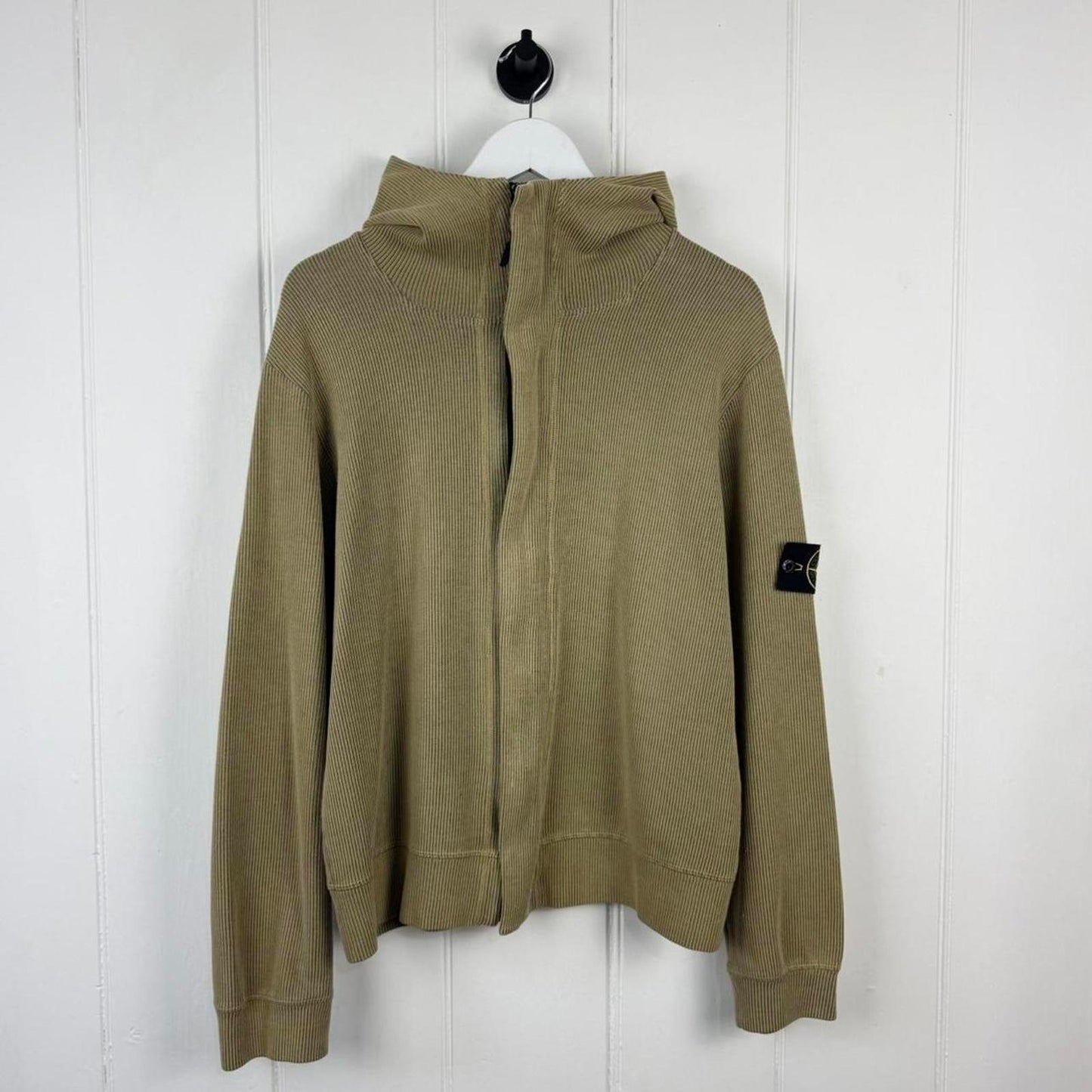 2000's Stone Island Ribbed Full Zip Hoodie (M)