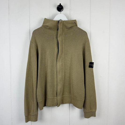 2000's Stone Island Ribbed Full Zip Hoodie (M)